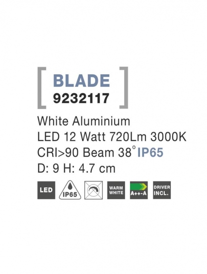 NOVA LUCE Blade 9232117 IP65